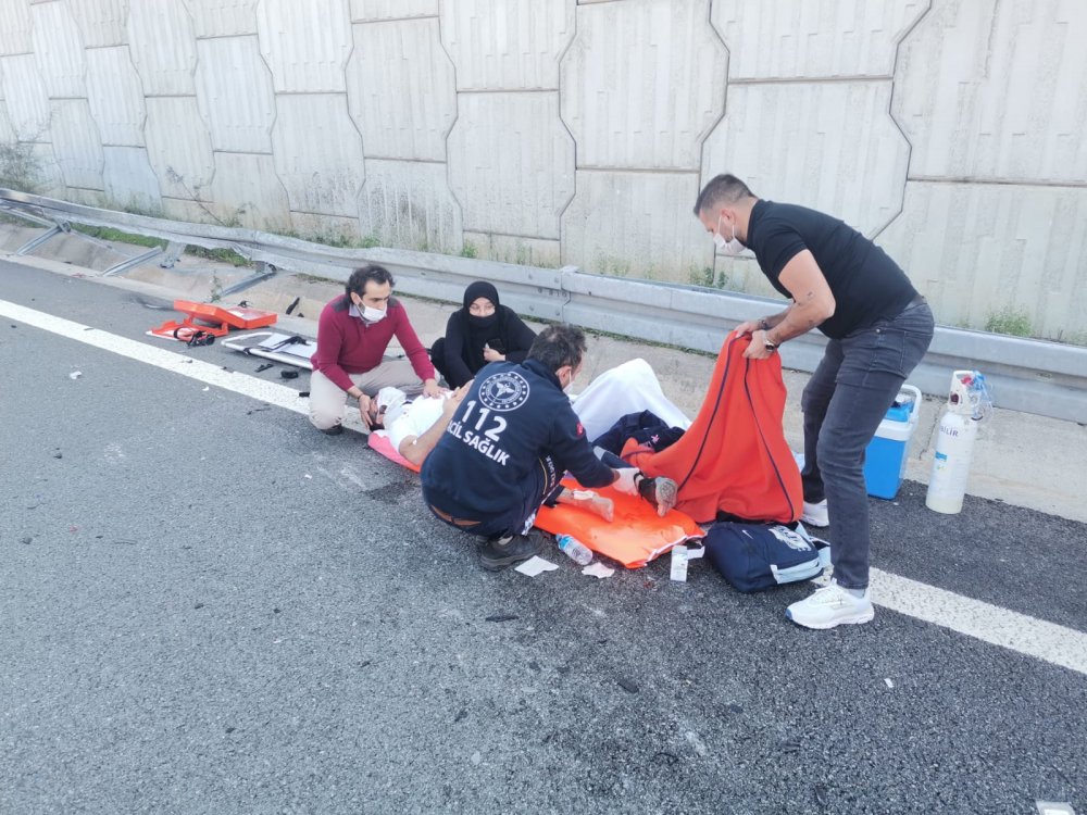 Ambulans 6 metreden düştü, hasta ağır yaralandı