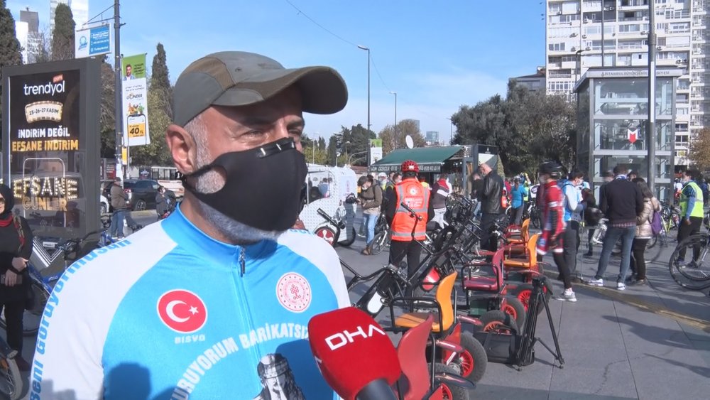 Engellere karşı Şişli’den Üsküdar’a pedal çevirdiler