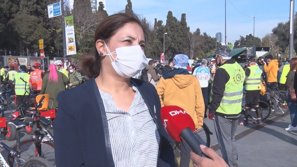 Engellere karşı Şişli’den Üsküdar’a pedal çevirdiler