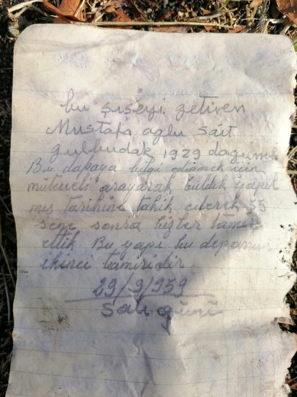 Su kuyusunda atalarının yazdığı notları buldular