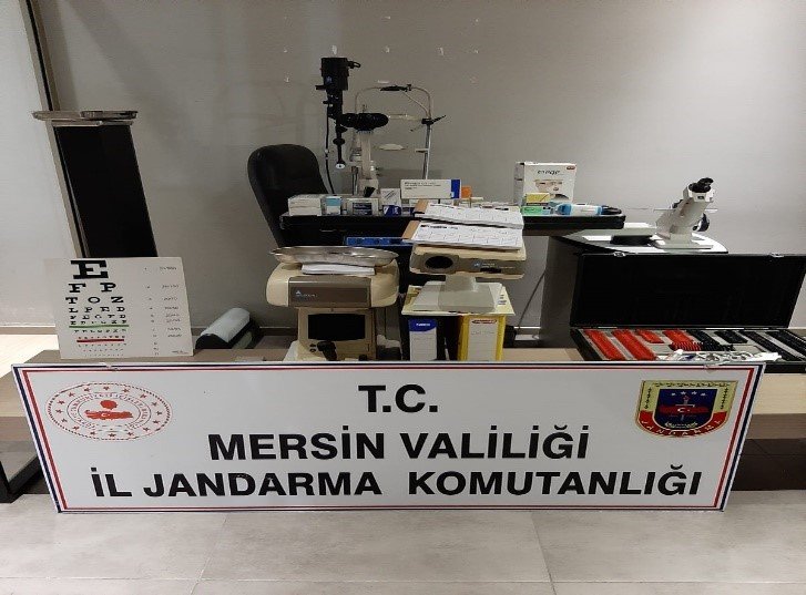 Ruhsatsız göz polikliniğine jandarma baskını