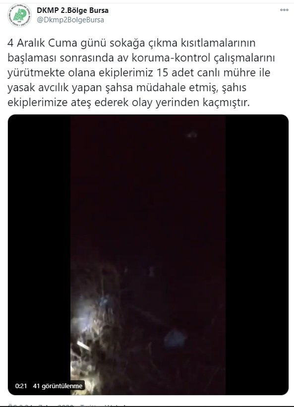 Kaçak avlanan avcı, milli parklar görevlilerine ateş açtı