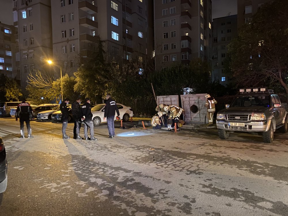 Maltepe'de çöp konteynerinden gelen kötü kokular paniğe yol açtı