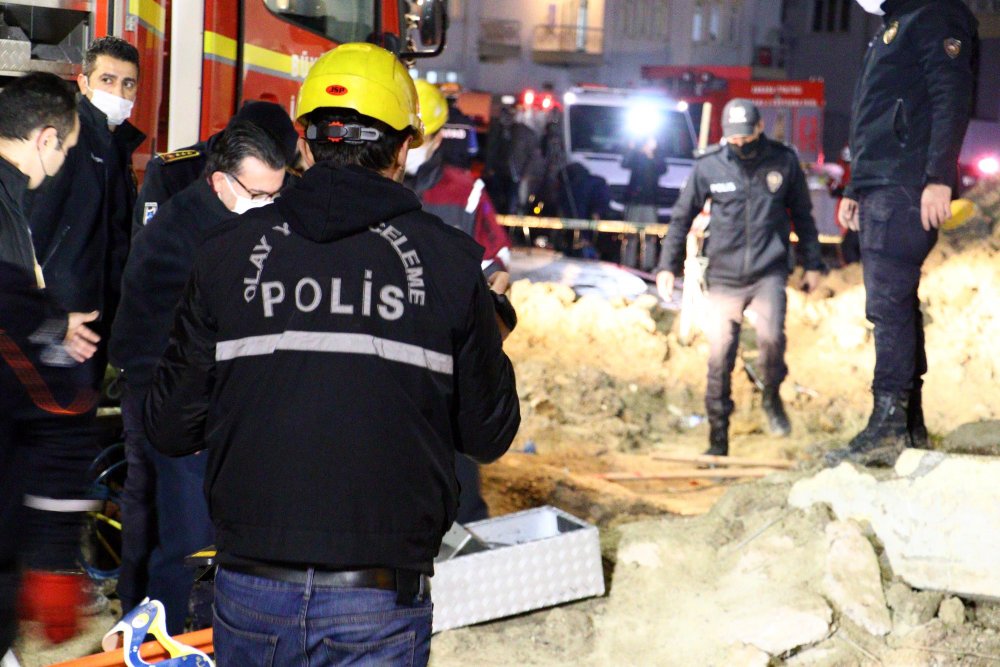 Ankara'da, Şantiye alanında toprak kayması: 2 işçi öldü