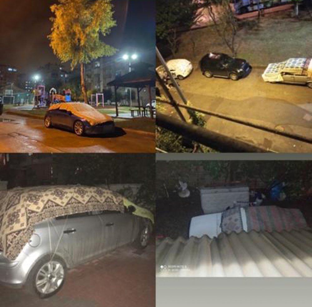 'Turuncu alarm' ile uyarılan Antalyalılardan doluya karşı kilimli önlem