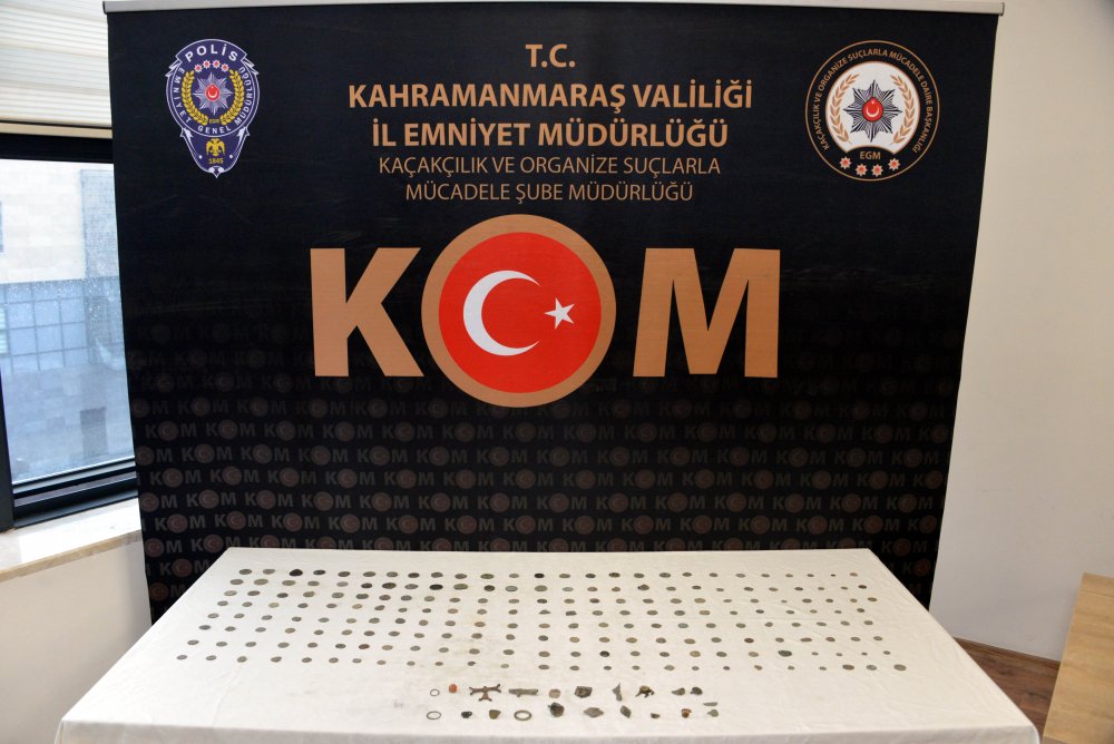 Kahramanmaraş'ta 224 parça tarihi eser ele geçirildi
