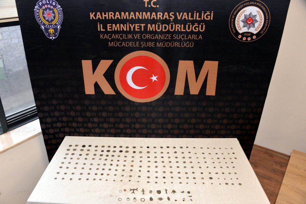 Kahramanmaraş'ta 224 parça tarihi eser ele geçirildi