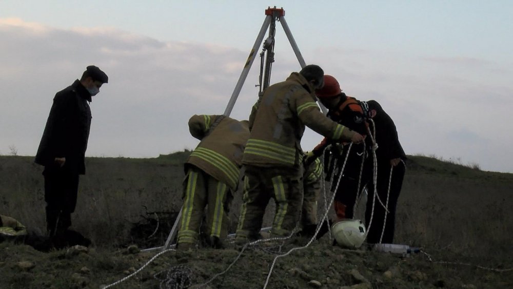 Çatalca'da bir kişi 30 metrelik kuyuya düştü