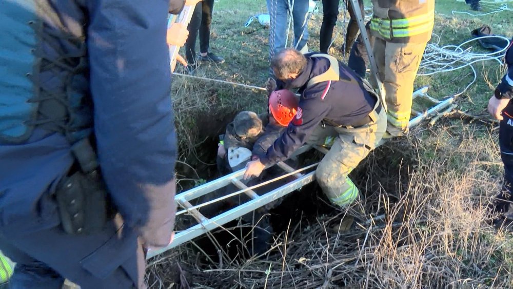 Çatalca'da bir kişi 30 metrelik kuyuya düştü