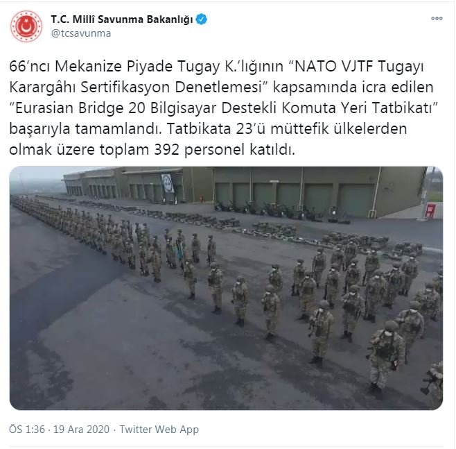 MSB: Bilgisayar Destekli Komuta Yeri Tatbikatı tamamlandı