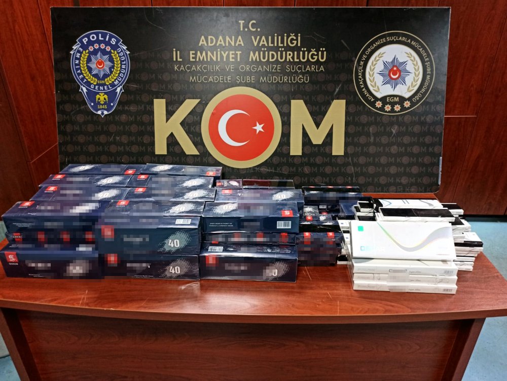 Adana'da 155 litre sahte, 206 şişe kaçak içki ele geçirildi