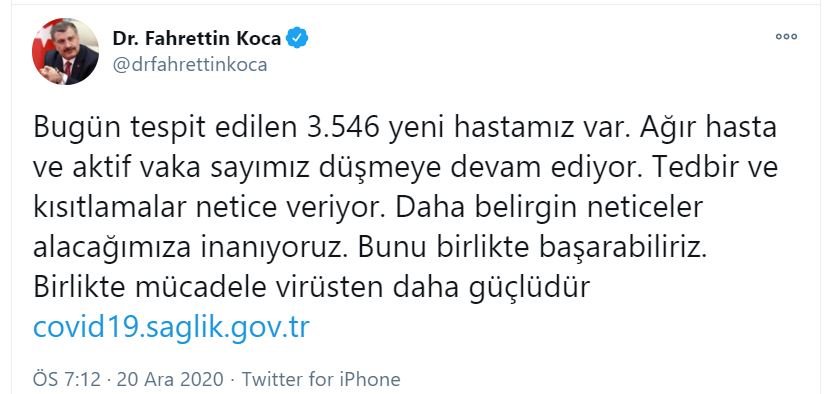 Koronavirüs salgınında can kaybı 18 bin 97'ye yükseldi