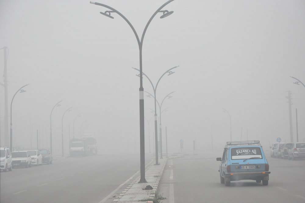 Manisa'da sis etkili oldu