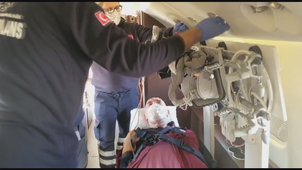 İspanya'da rahatsızlanan başantrenör Nedim Özbey'i Türkiye'ye getiren ambulans havalandı
