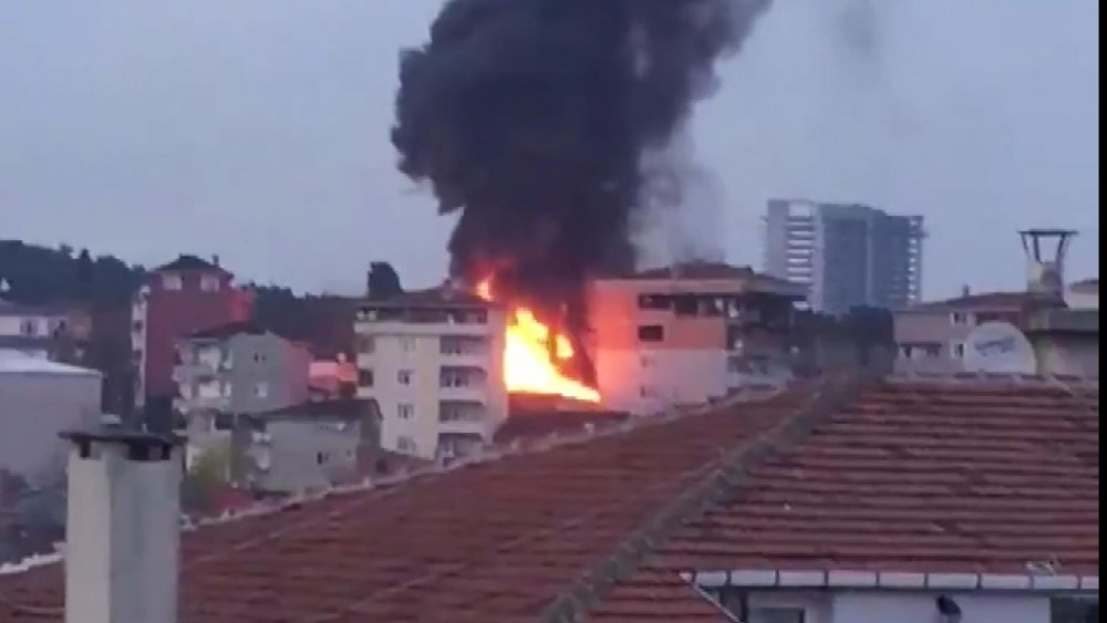 Sarıyer'de korkutan alevler