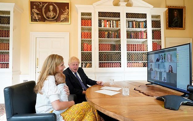 İngiltere Başbakanı Johnson'ın 8 aylık oğlunun çizdiği resim parkinson hastasına hediye edildi