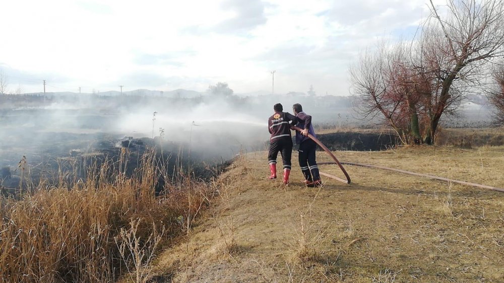 Tavşanlı’daki anız yangını, hayvanseverlerin ihbarıyla söndürüldü
