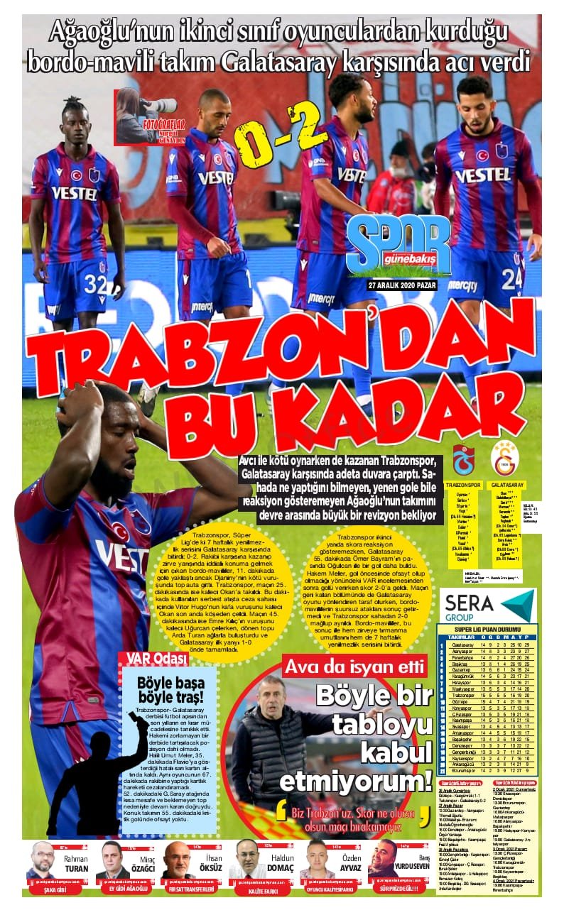 Yerel basından Trabzonspor'a sert eleştiriler