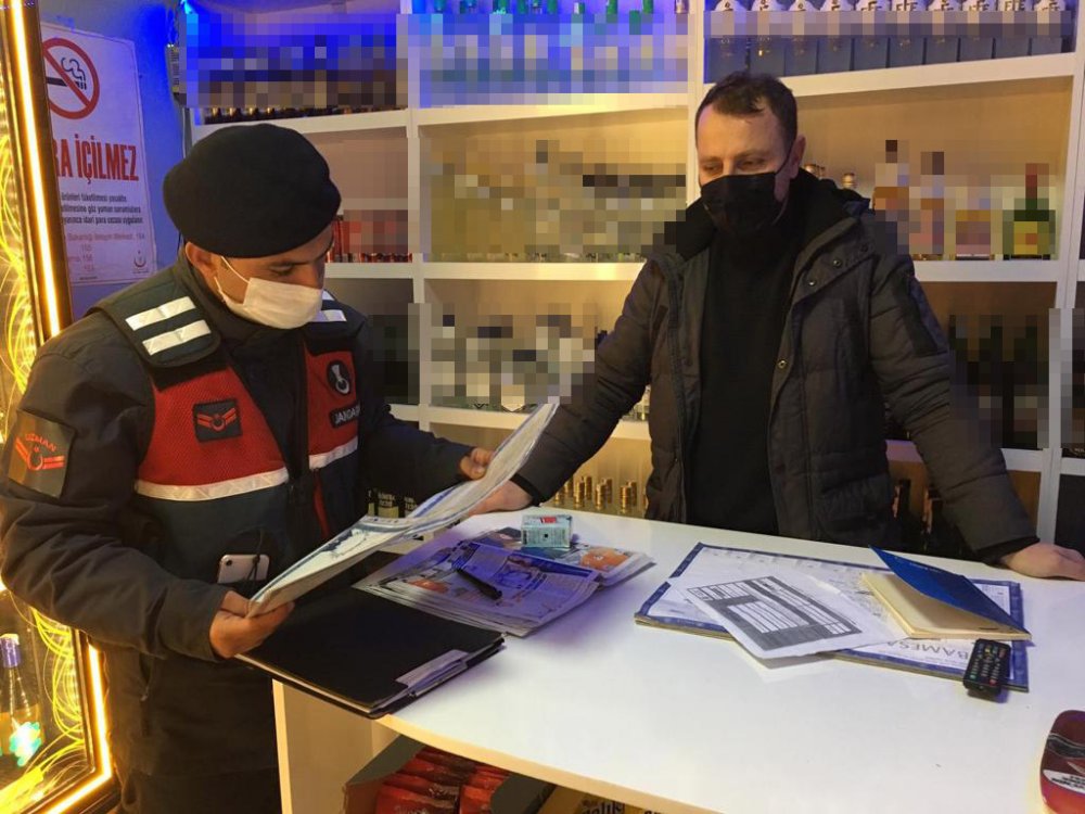 308 jandarmayla, yılbaşı öncesi  sahte içki denetimi