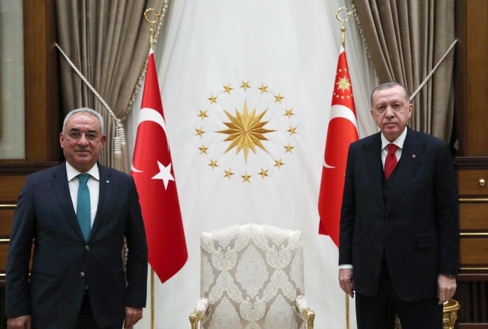 Cumhurbaşkanı Erdoğan, DSP Genel Başkanı Aksakal'ı kabul etti