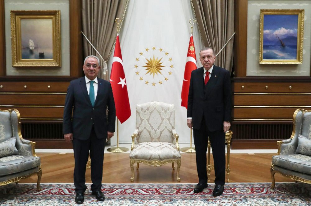 Cumhurbaşkanı Erdoğan, DSP Genel Başkanı Aksakal'ı kabul etti
