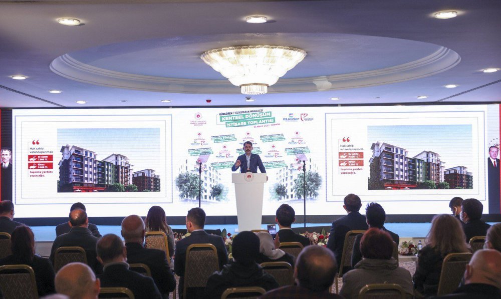Bakan Kurum Güngören'de Kentsel Dönüşüm İstişare Toplantısı'na katıldı