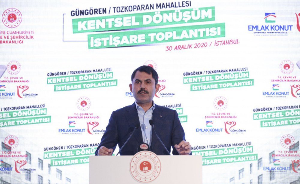 Bakan Kurum Güngören'de Kentsel Dönüşüm İstişare Toplantısı'na katıldı
