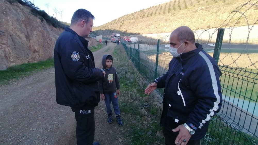Kocaeli'de, gölete giren Hüseyin boğuldu