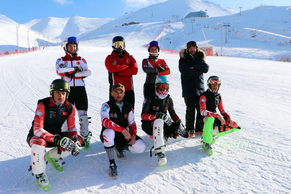 Palandöken'de kısıtlamada sadece milli sporcular kayabildi