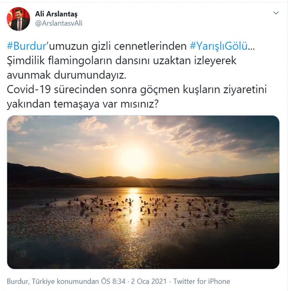Yarışlı Gölü'nün hayran bıraktığı görüntüleri Vali Arslantaş paylaştı