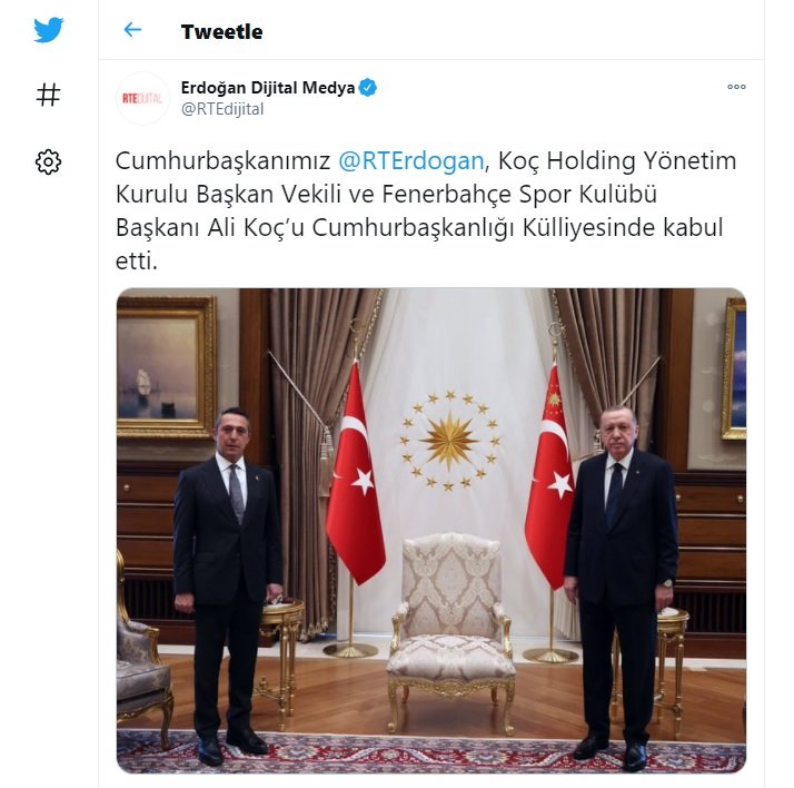 Cumhurbaşkanı Erdoğan, Ali Koç'u kabul etti