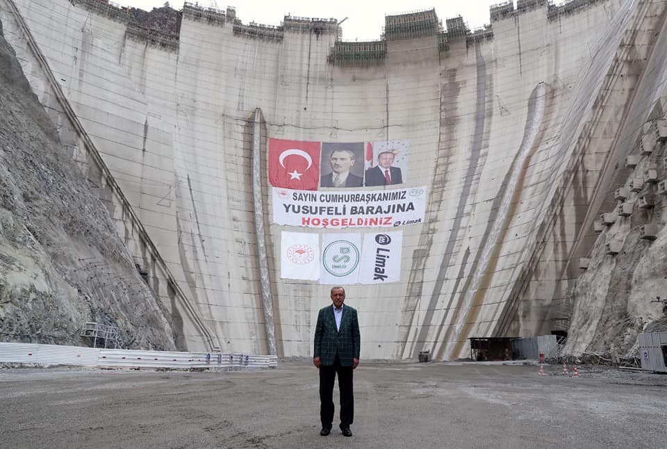 Yusufeli Barajı'nın gövdesinin tamamlanmasına 7 metre kaldı