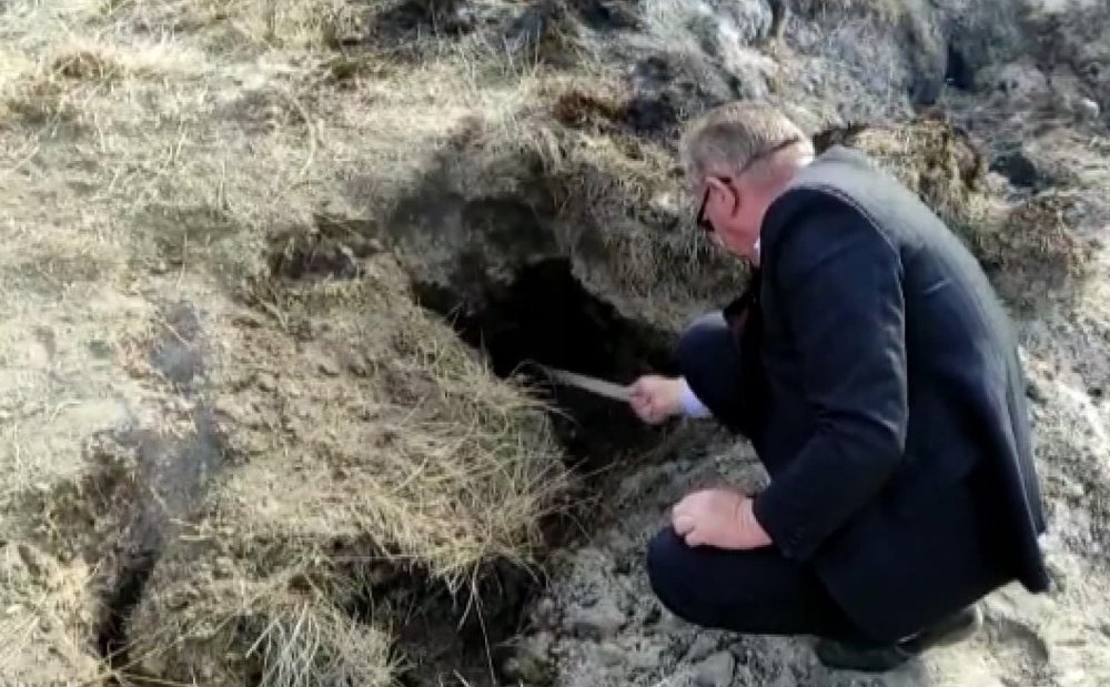 Konya'da, toprak altında metan gazı kaynaklı ateşe AFAD incelemesi