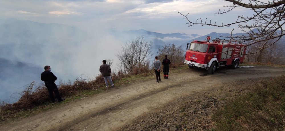 Trabzon’da örtü yangını