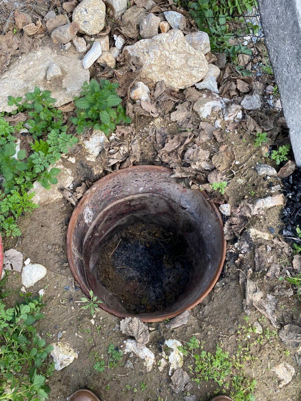 Toprağı kazdı patlamamış havan mermisi buldu