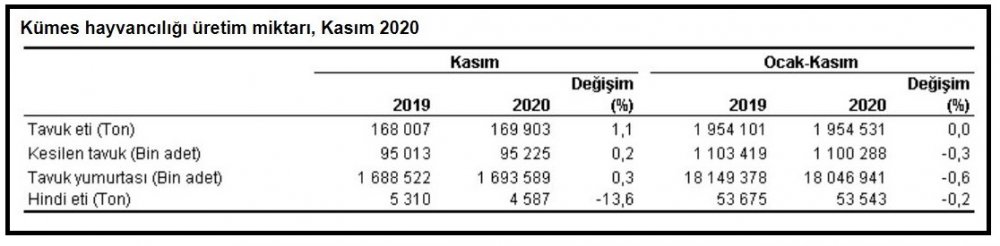 TÜİK - Türkiye'de 11 ayda 18 milyar adet yumurta üretildi