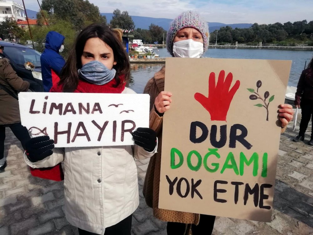 Kıyıkışlacık halkından ikinci liman tepkisi