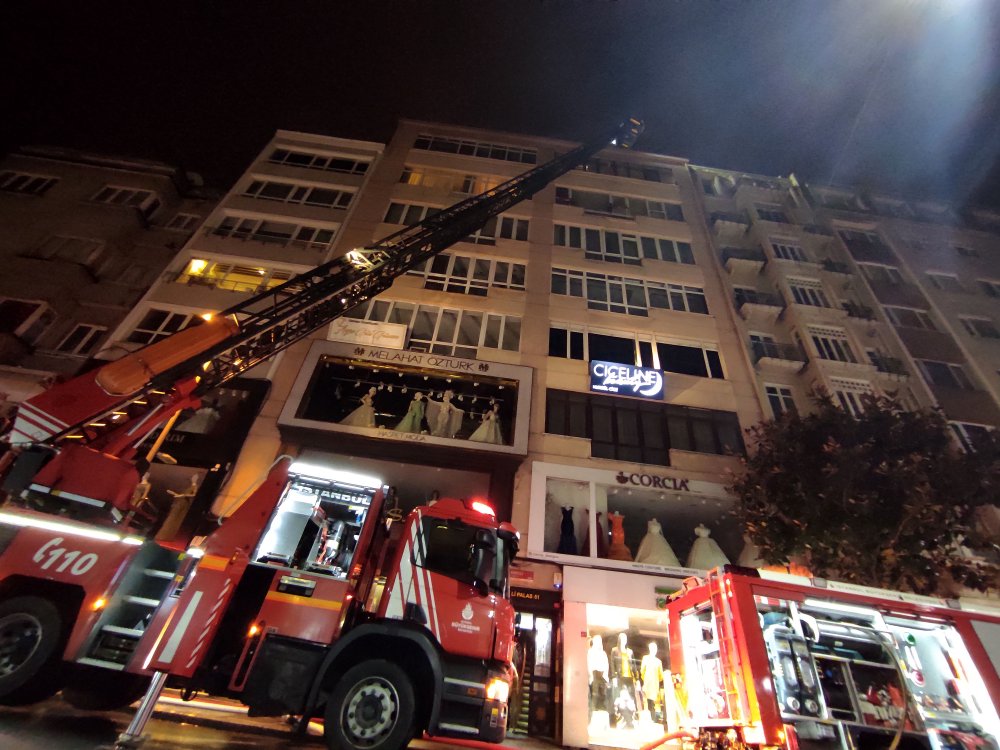Şişli'de korkutan yangın