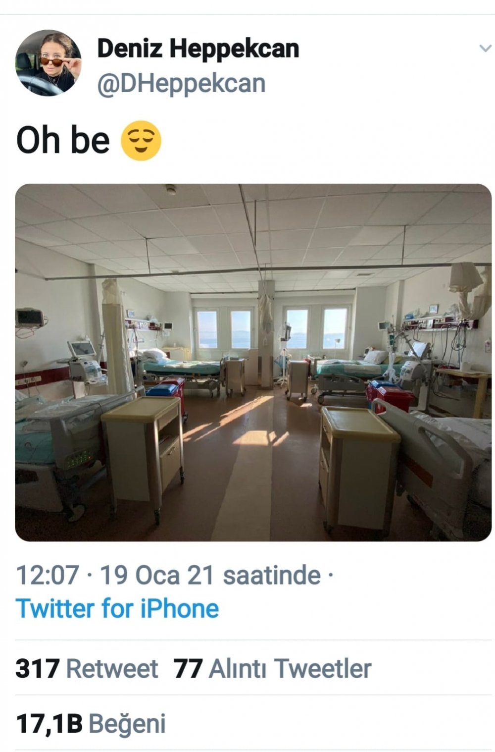 Yatakların boş olduğu yoğun bakımın fotoğrafını ‘Oh be’ notuyla paylaşan doktor konuştu