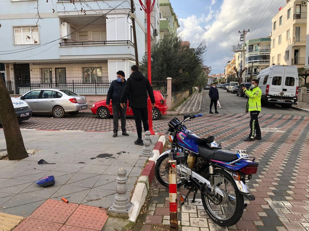 Otomobil ile çarpışan motosikletin 'kasksız' sürücüsü yaralandı