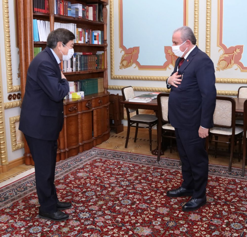 TBMM Başkanı Şentop, TÜRKSOY Genel Sekreteri Kaseinov'u kabul etti