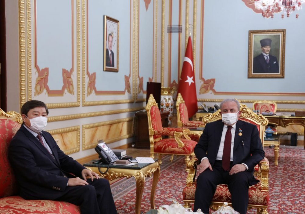 TBMM Başkanı Şentop, TÜRKSOY Genel Sekreteri Kaseinov'u kabul etti