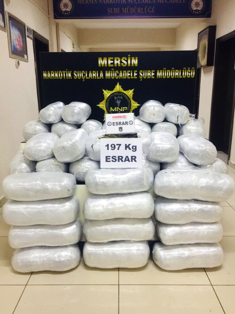 Mersin polisi, bir yılda 308 kilo kokain ele geçirdi