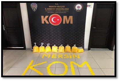 Mersin polisi, bir yılda 308 kilo kokain ele geçirdi