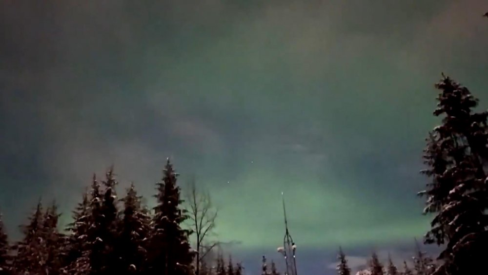 Alaska semalarında Kuzey Işıkları'nın müthiş şovu