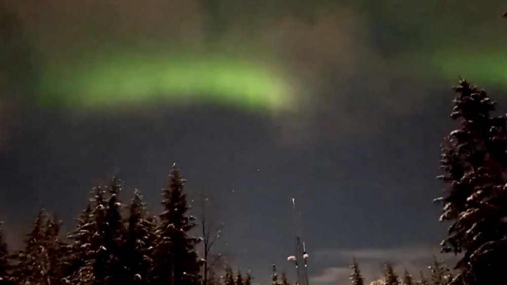 Alaska semalarında Kuzey Işıkları'nın müthiş şovu