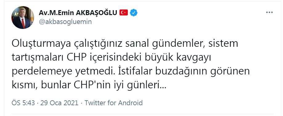 AK Parti'li Akbaşoğlu: Bunlar CHP'nin iyi günleri