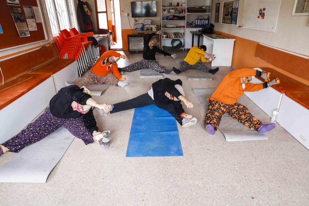 Ulamış köyü kadınları, pilates yapıyor