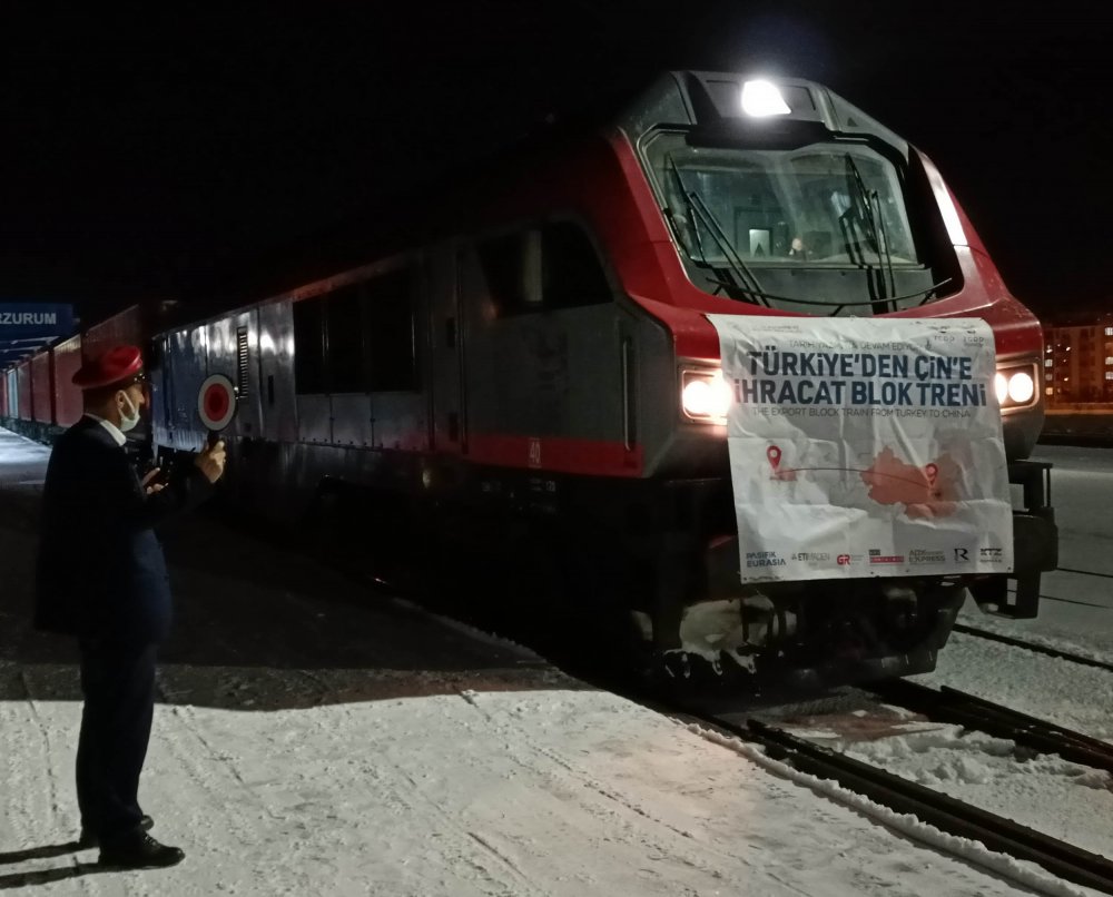 Çin'e yapılan bor ihracatında ilk tren Erzurum'a ulaştı