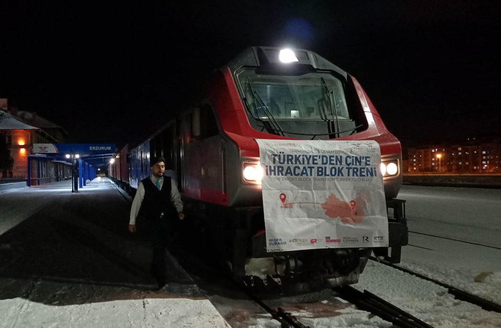Çin'e yapılan bor ihracatında ilk tren Erzurum'a ulaştı
